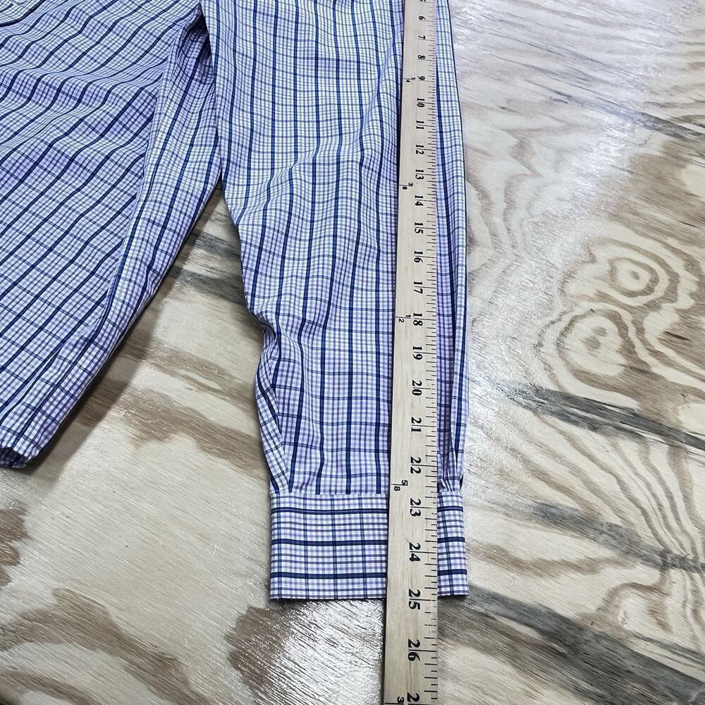 Brooks Brothers The Original Polo Shirt Non Iron Purple Pink Plaid Size Large - Picture 13 of 13